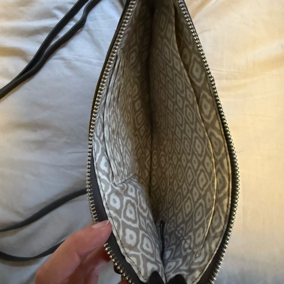 Brighton Black Crossbody Bag with Crocodile Texture - Picture 3 of 4